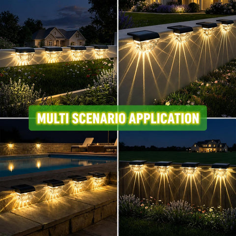 Melunar 12 Pack Solar Deck Lights Outdoor, Solar Step Lights Waterproof for Outside, Yard, Patio, Garden, Pool, Railing, Stairs, Fence (Warm White)