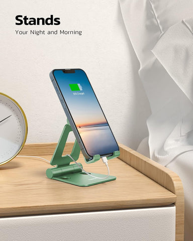 Nulaxy Aluminum Adjustable Phone Stand – Foldable Desk Holder