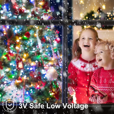 2 Pack Multicolor LED Christmas String Lights with Remote & Timer