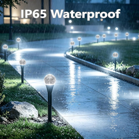 ENUOLI Solar Pathway Lights,30 LED Solar Strings Outdoor Waterproof(Multi)