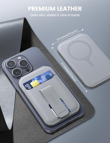 Magnetic Phone Wallet Stand with Card Holder