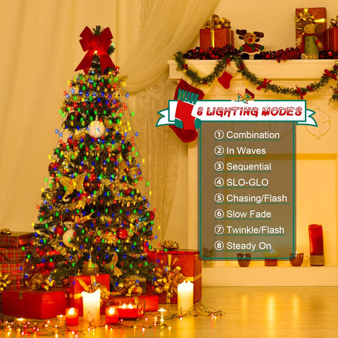 Multicolor Christmas Tree Lights 16 Strings 400 LEDs, Indoor & Outdoor