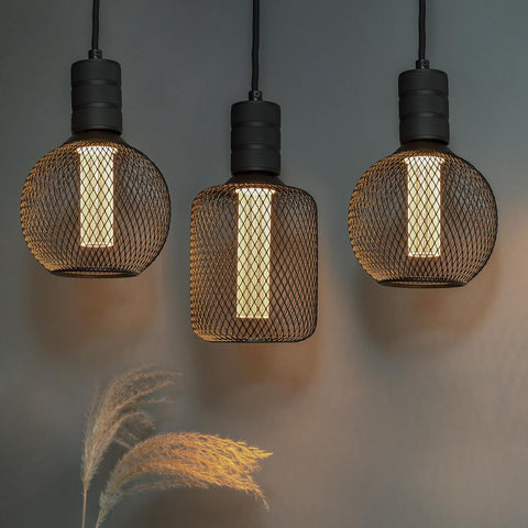 LED E27 Metal Cage Clamp-On Light 1800K Dimmable