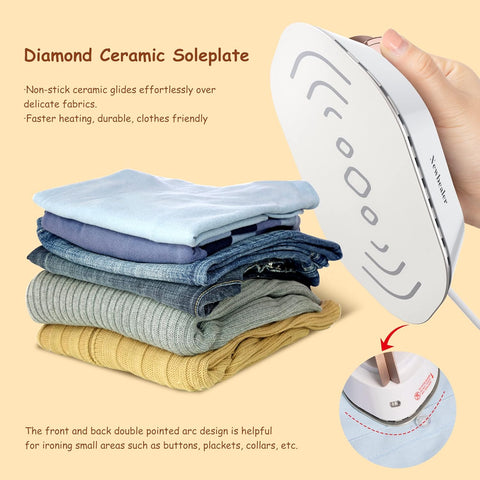Mini Travel Iron Dual Voltage Ceramic Soleplate