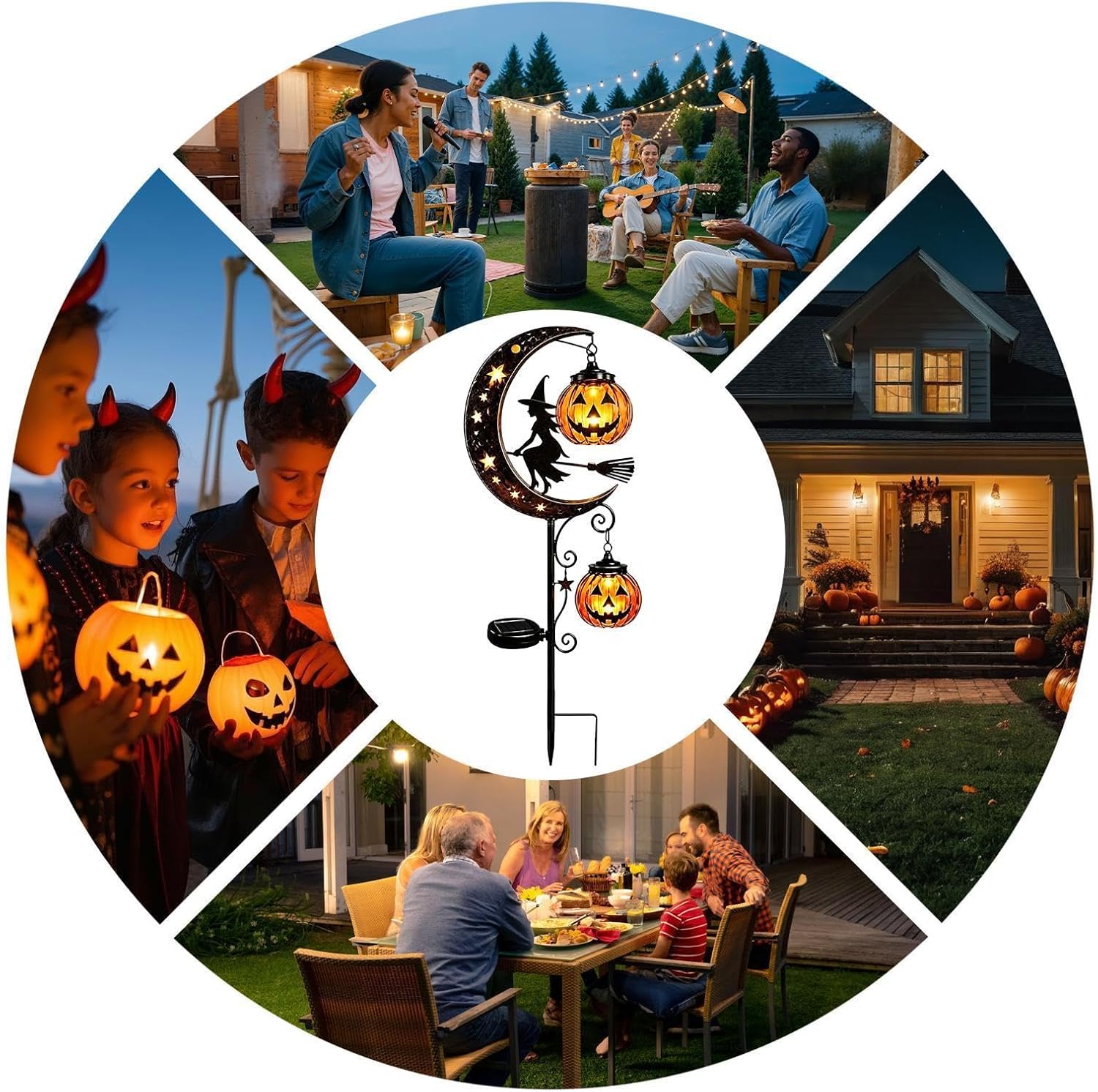 Halloween Solar Stake Lights Outdoor Holiday Waterproof Pathway Lighting