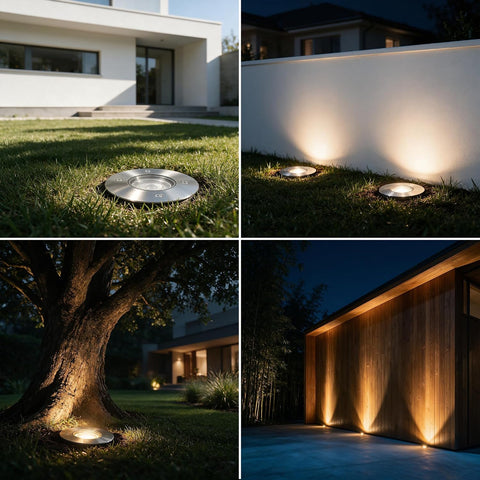 Outdoor Recessed Ground Lights, IP67 Buried Lights with Bulb