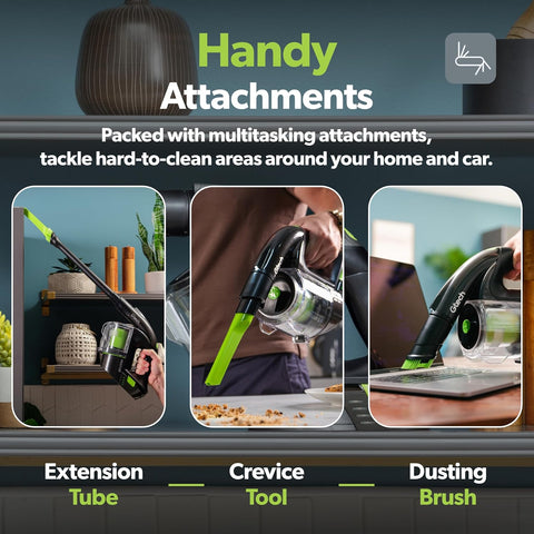 Gtech Multi MK2 K9 Cordless Handheld Vacuum Cleaner – 22V Li-ion Battery, Powered Brush Bar, Reinforced Aluminium Design for Pet Hair & Car Cleaning