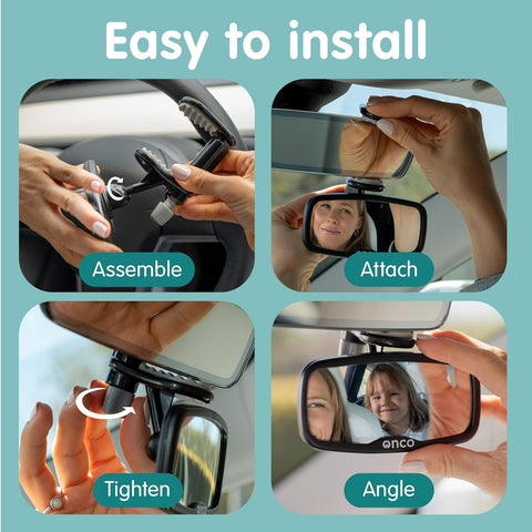 Forward-Facing Baby Car Mirror | Shatterproof & Clip-On