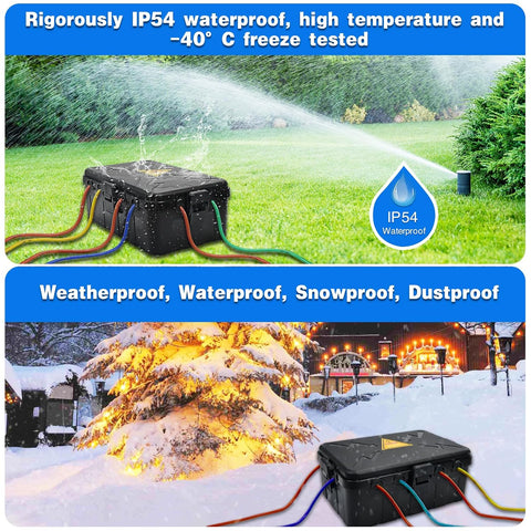 Large Outdoor Electrical Box Waterproof 12.6x8.7x5.1in – IP54 Weatherproof Extension Cord & Plug Cover for Garden & Holiday Lights