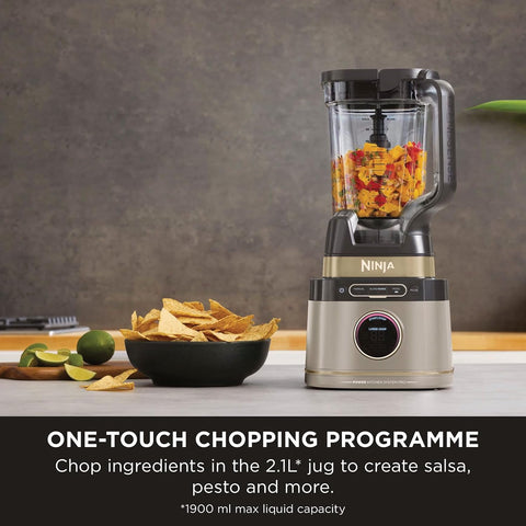 Detect Power Blender & Food Processor Pro – 1200W, Dough Blade, Jug & 2 Single Serve Cups – Stone Gold – TB401UKSTGD