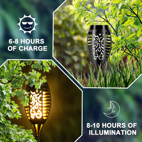 Solar Torch Light 12 Pack, Solar Lights Outdoor Flickering Flame