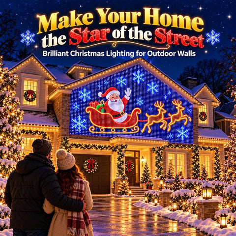 Animated Christmas LED Curtain Lights – Smart RGB Net Lights with Remote, 6 Lighting Modes & Timer for Festive Outdoor Displays – Turn Your Home into a Christmas Light Show