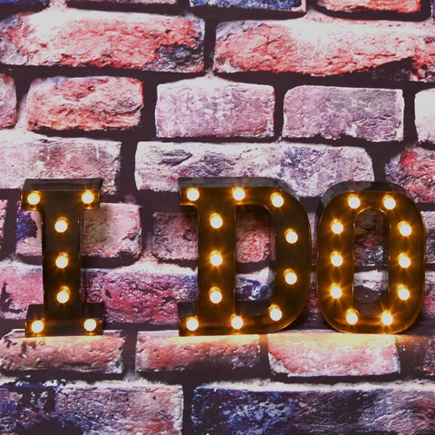 Black Alphabet Marquee Letters LED 26 Alphabet Light Up Letters with Diamond Bulb Battery Powered Led Letter for Wedding Birthday Christmas Home Bar Decoration Party Night Light (Black Letter K)