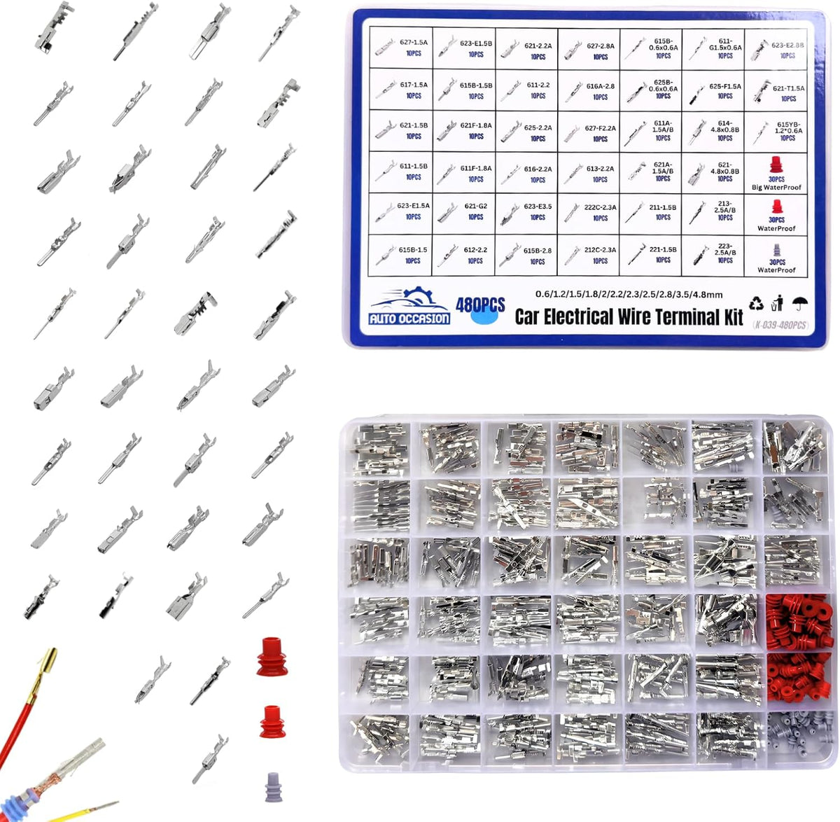 540Pcs Car Electrical Wire Terminal Pin Connector Kit