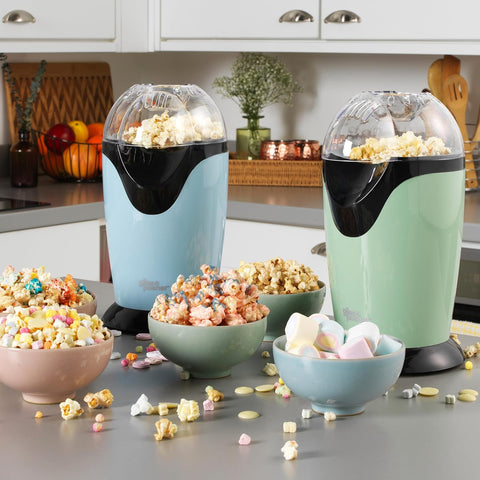 Giles & Posner EK0493GSBL Blue Electric Popcorn Maker – 1200W Hot Air Popper