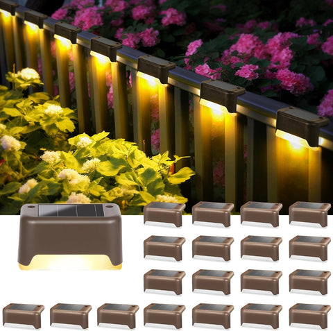 Hqynss Solar Lights Outdoor Garden, 8 Pack Solar Ground Lights, Warm White