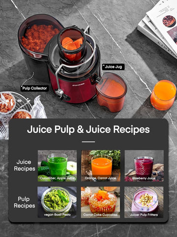 Centrifugal Juicer Extractor 900W 3 Speed Wide Chute Easy Clean