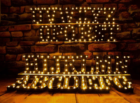 LED  Letter F Battery Powered Light