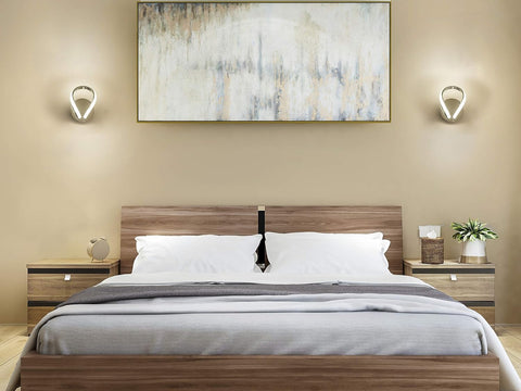 Halo LED Wall Light 12W Chrome with Toggle Switch