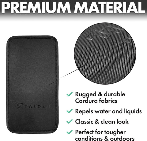 Folden Cordura Airplane Phone Holder – Flexible Travel Phone Stand Black