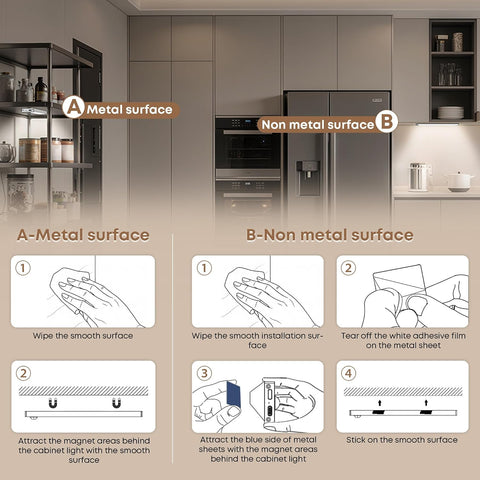 LROLTEF 21cm Under Cabinet Motion Sensor LED Light – Rechargeable Dimmable Wardrobe Light with 3 Colour Temperatures for Kitchens, Cupboards & Bedrooms - Put Light Exactly Where You Need It