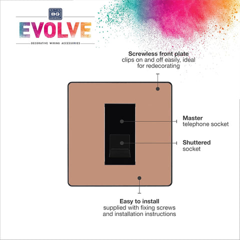 BG Electrical Evolve Single Master Telephone Socket