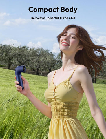 Aecooly Portable Handheld Fan,Powerful Turbo Mini Fan,15H Max Cooling Time,19000 RPM High Speed Aero Pro,6 Speeds Aluminum Case, Pocket Rechargeable Personal Small Travel GIfts for Women Men -BlueB0F8NKQS8H