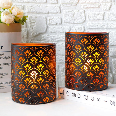 JHY DESIGN Set of 2 Battery Powered Wall Sconce Lamps 20cm