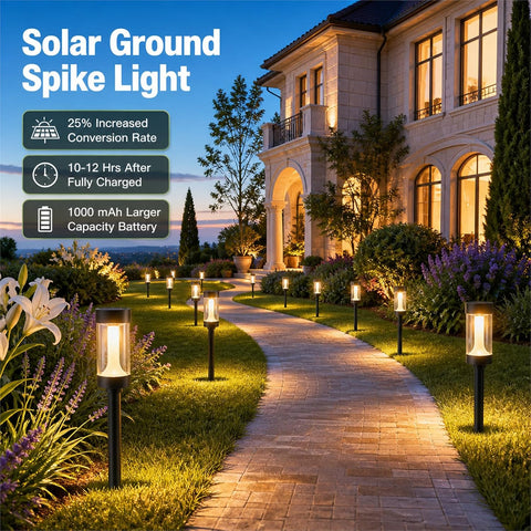 Solar Lights Outdoor Garden,4 Pack LED Garden Lights warm white 3000K LED