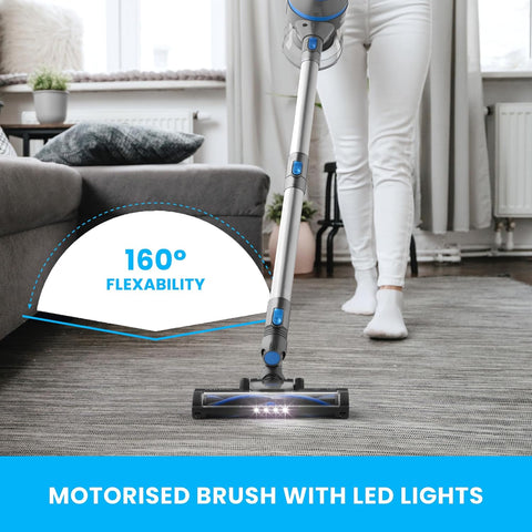 VYTRONIX 3-in-1 Cordless Vacuum Cleaner | 22.2V Powerful Lightweight Stick Vacuum | 40Min Runtime | Rechargeable Lithium-Ion Battery for Pet Hair, Carpets & Hard Floors