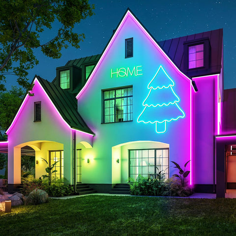 LED Rope Lights 15m Flexible RGB Neon Strip with App & Remote Control, Music Sync, Multiple Modes for Gaming Room, Bedroom, Indoor Decoration