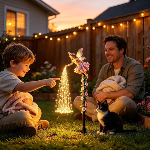 Solar Garden Lights Outdoor, Fairy Sprinkling Waterproof LED Decoration