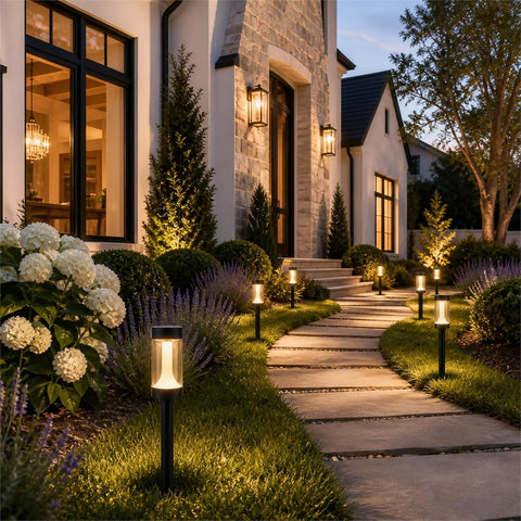 Solar Lights Outdoor Garden,4 Pack LED Garden Lights warm white 3000K LED