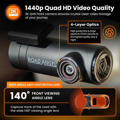 Road Angel Halo Drive 2 2K Front Dash Cam with Night Vision