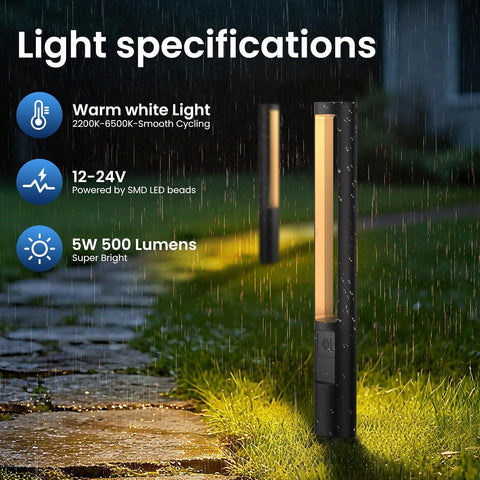 Mains Powered Garden Path Lights Low Voltage Outdoor Landscape Lights 4P