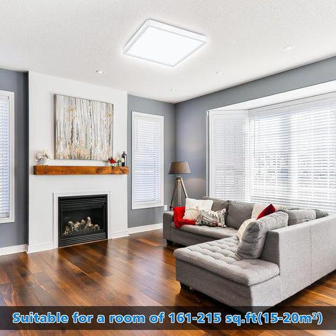24W LED Ceiling Light – 6000K Daylight White, IP54 Waterproof, Ultra-Slim Flush Mount