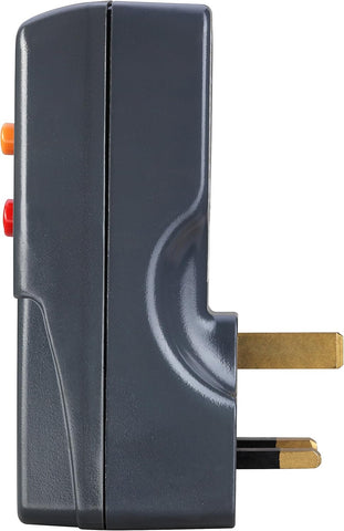 Masterplug ARCDKG-MP Single Socket RCD Safety Adaptor, 112 x 72.3 x 50.5 mm, Black (Pack of 3)