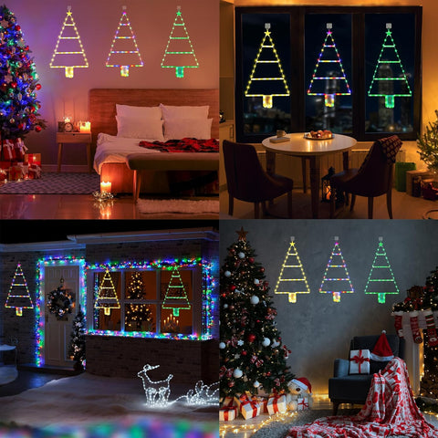 Moxled 2ft Battery LED Ladder Christmas Lights – Multicolor Waterproof Tree Lights with Timer – UK