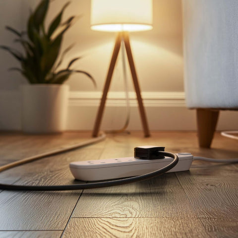 Masterplug Four Socket Extension Lead, 5 Metre Cable, Unswitched, 4-Way Plug Extension Cable, Power Strip, Basic Power, White, 13A, 4G, 5m, BFG5N