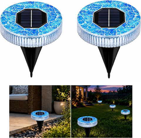 Mosaic Solar Lights Outdoor Solar Waterproof Garden Lights Easy to Install