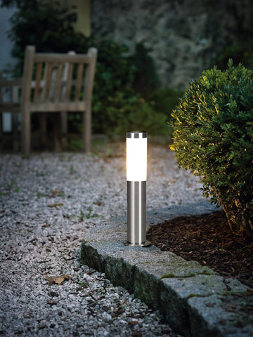 Eglo Helsinki Outdoor Lamp, Stainless Steel Outside Bollard Light, IP65