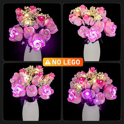 LIGHTAILING Light for Lego-10374 Bouquet of Pink Roses — Easy Install, Hidden Wiring, Home Decor & Gift-Ready (Model Not Included)