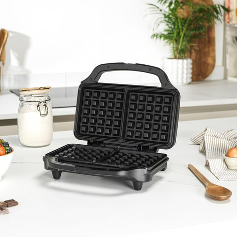 Double Belgian & American Waffle Maker 900W – Non-Stick Deep Fill Dual Iron Plates, Auto Temp Control, Cool Touch Handle