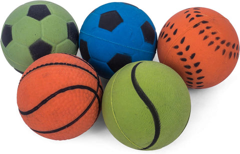 Petface Mini Sponge Balls, 5-Piece Dog Toy Pack