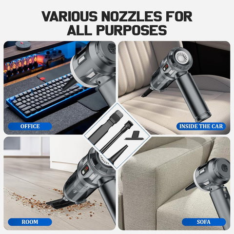 Handheld Vacuum Cleaner 25000Pa Cordless Mini Hoover with LED Display