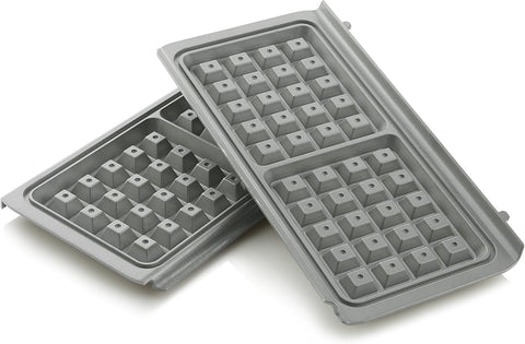 DuraCeramic Deep-Fill Waffle Maker – Non-Stick Easy Clean Waffle Iron with Removable Plates – White & Stainless Steel