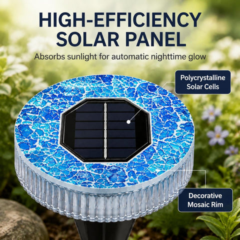 Mosaic Solar Lights Outdoor Solar Waterproof Garden Lights Easy to Install