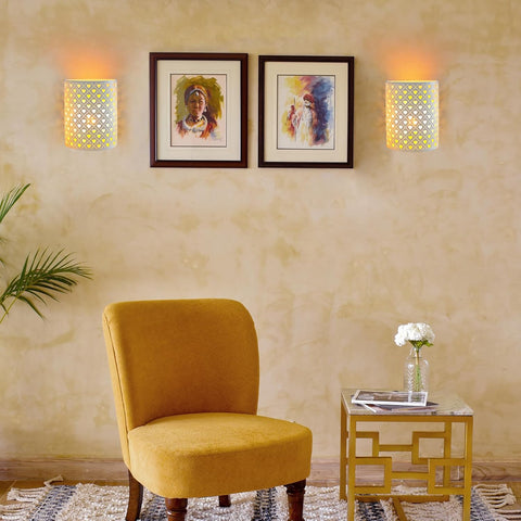 Battery Powered Heart Wall Sconce Table Lamp Set of 2