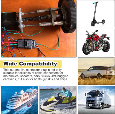 Mynoozi 708PCS Waterproof Car Cable Connectors, Waterproof Car Electrical Wire Connector Terminals Plug Kit, 1/2/3/4/5/6 Pin Electrical Automotive Wire Connectors Plug for Car Motorcycle Boat Truck