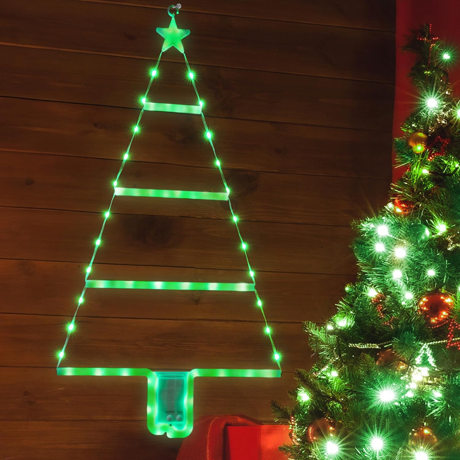 Led Ladder 2ft LED Ladder Christmas with Timer, 8 Modes, Waterproof Ladder Tree ...